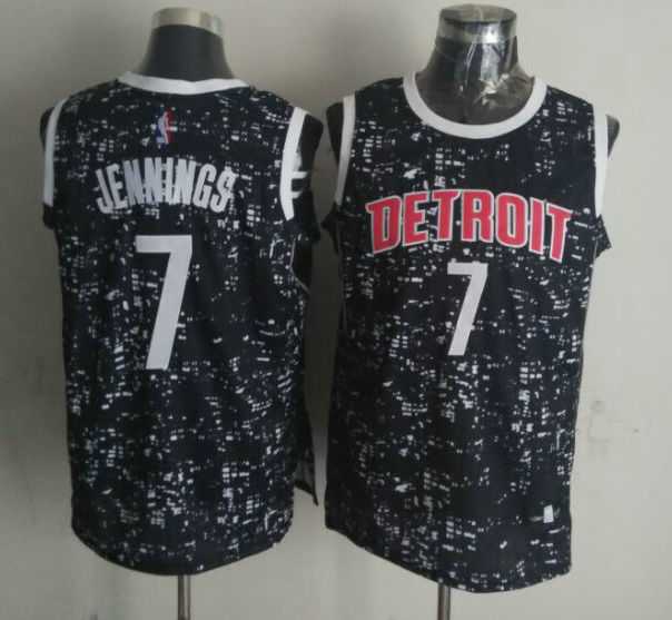 Detroit Pistons #7 Brandon Jennings Black City Luminous Stitched Jersey,We sell and wholesale Detroit Pistons #7 Brandon Jennings Black City Luminous Stitched Jersey on line form chian!